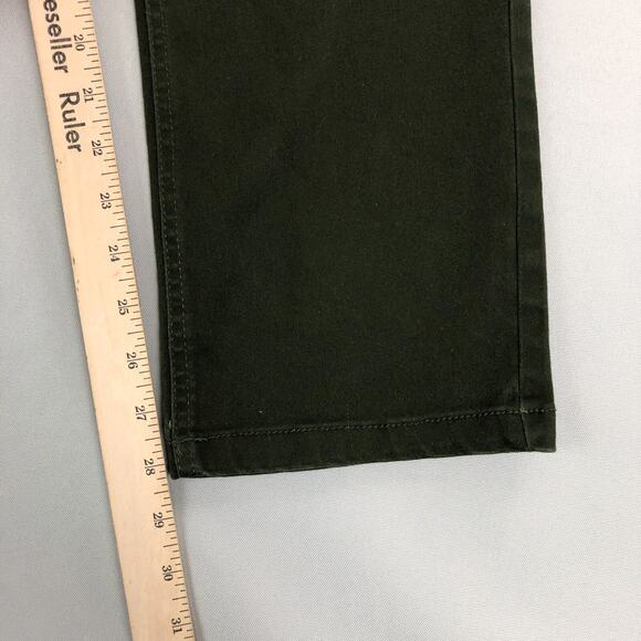 TWICE Jeans Mens 34x30 (Actual 32x28) Slim Straight Leg Dark Green Mid Rise - Picture 9 of 12